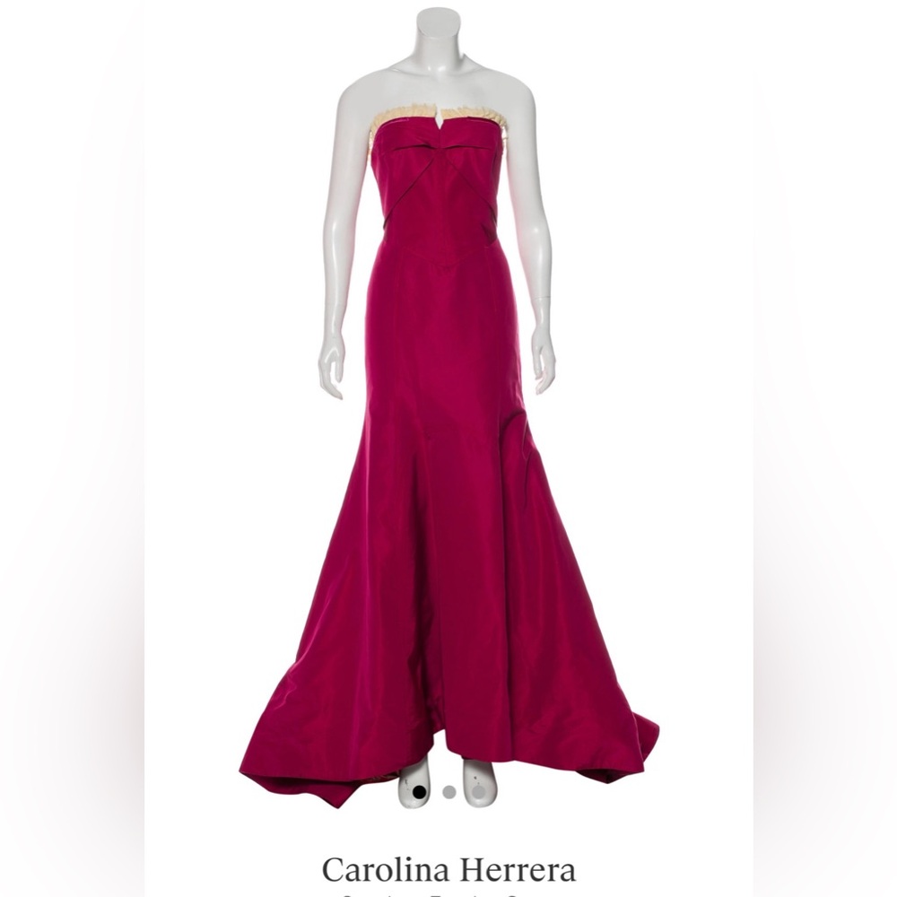 Carolina Herrera Fuchsia Maxi Dress